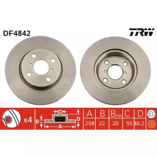 TRW Ön Fren Diski DF4842