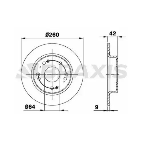 BRAXIS Arka Fren Diski Düz AE0227