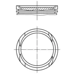 MAHLE Piston+Segman Std 010 05 00