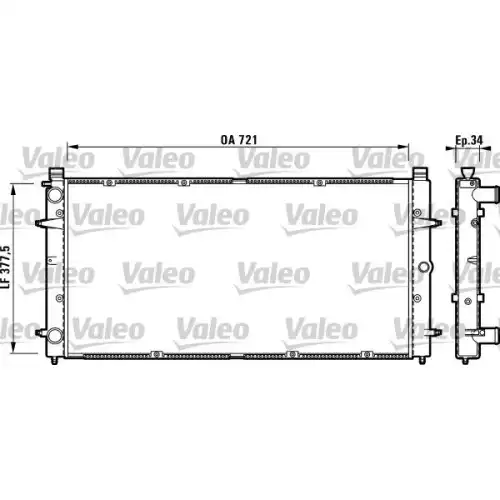 VALEO Motor Su Radyatörü 732845