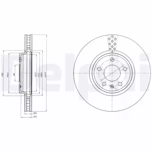 DELPHI Fren Diski Ön Havalı Takım BG4080C