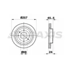 BRAXIS Ön Fren Diski 257Mm AE0405