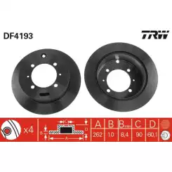 TRW Arka Fren Diski DF4193