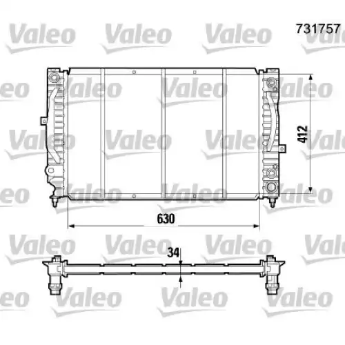 VALEO Motor Su Radyatörü Otomatik 731757