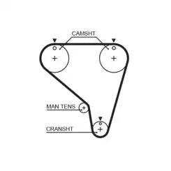 GATES Eksantrik Triger Kayışı 119-190 5267XS