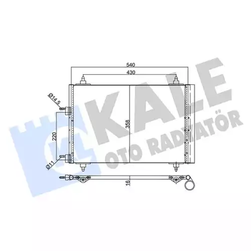 KALE Klima Radyatörü Kondanser 343095