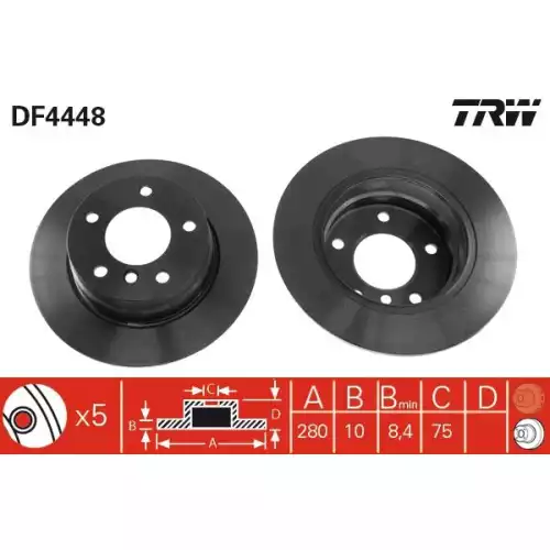 TRW Arka Fren Diski DF4448