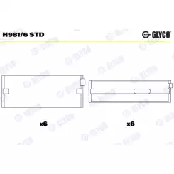 GLYCO Ana Yatak Std H981/6 STD