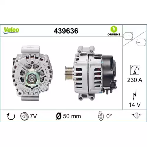 VALEO Alternatör 12 V 220A 439636