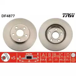 TRW Ön Fren Diski Havalı 255.5.mm DF4877