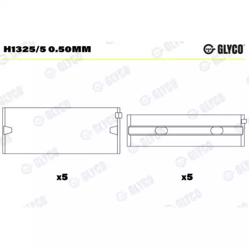 GLYCO Ana Yatak (10)0.50 Mm H13255 0.50MM