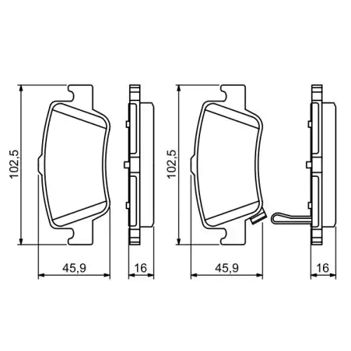 BOSCH Arka Fren Balatası Tk 0986494182-0986TB3070