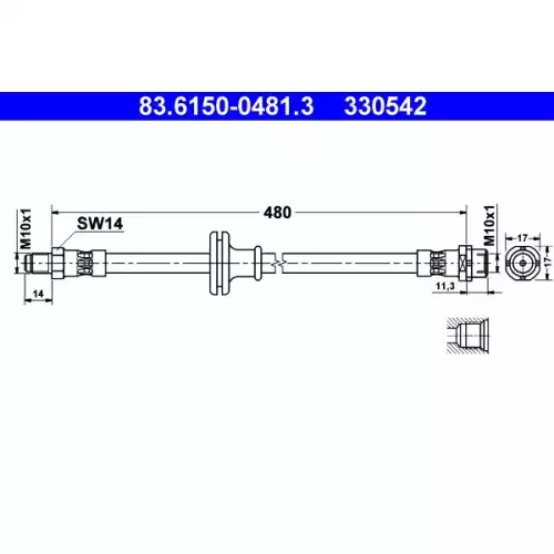 ATE Fren Hortumu Ön 83.6150-0481.3
