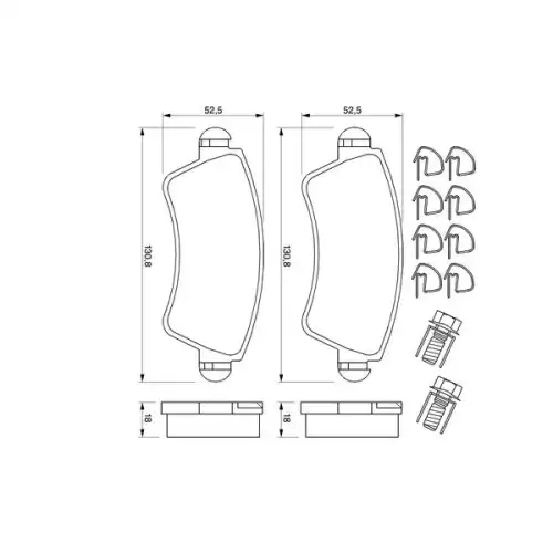 BOSCH Ön Fren Balatası Tk 0986424801