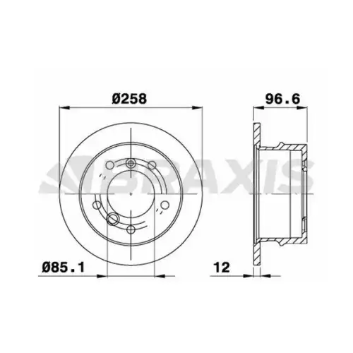 BRAXIS Arka Fren Diski AD0997