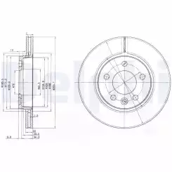 DELPHI Arka Fren Diski Karbon Kaplamalı BG3893C