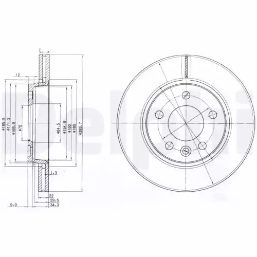 DELPHI Arka Fren Diski Karbon Kaplamalı BG3893C