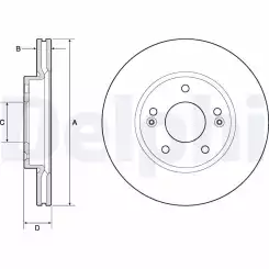 DELPHI Ön Fren Diski Havalı 280 5 BG4745C