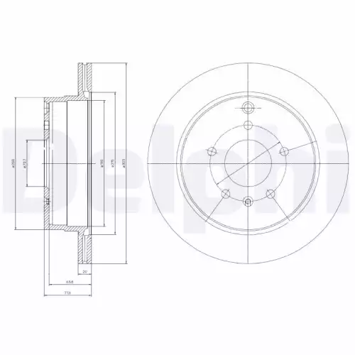 DELPHI Arka Fren Diski BG4069