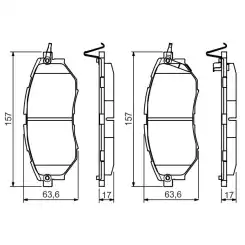 BOSCH Ön Fren Balatası Tk 0986495156