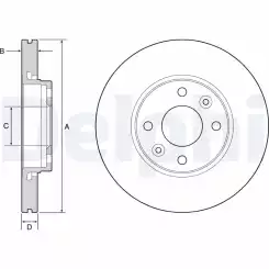 DELPHI Ön Fren Diski 258 /22 198Mm *Karbonlu* BG4459C