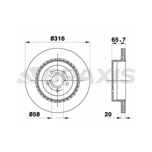 BRAXIS Arka Fren Diski AE0763