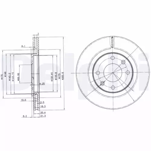 DELPHI Ön Fren Diski BG2387