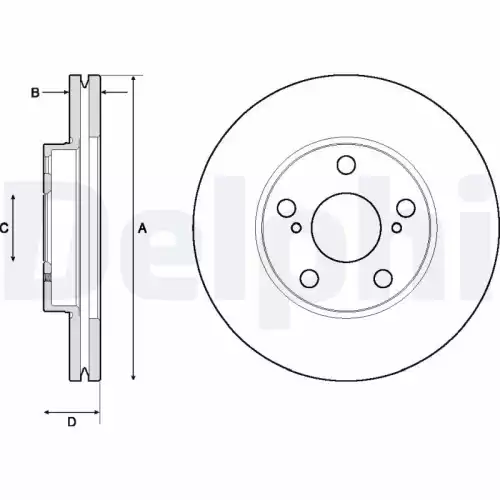 DELPHI Ön Fren Diski Havalı Takım BG4711C