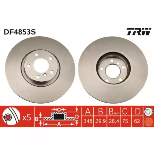 TRW Ön Fren Diski DF4853S