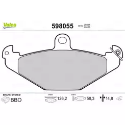 VALEO Arka Fren Balatası Tk 598055