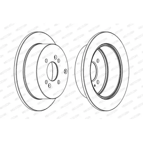 FERODO Arka Fren Diski Düz (262 4) DDF1794C-1