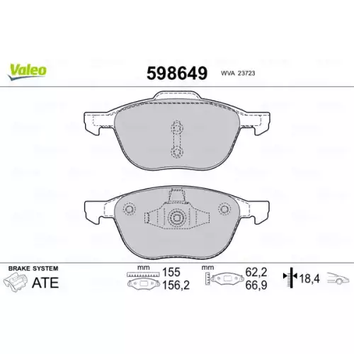 VALEO Ön Fren Balatası Tk 598649