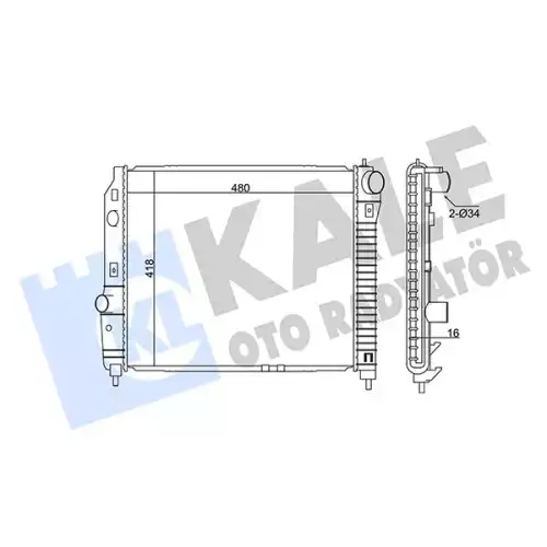 KALE Motor Su Radyatörü Otomatik 354800