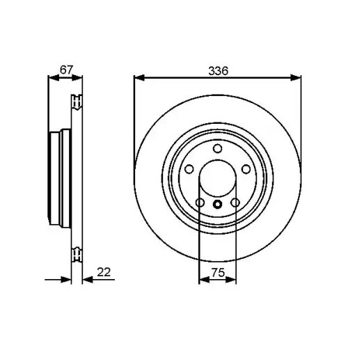 BOSCH Arka Fren Diski 336 MM 0986479439