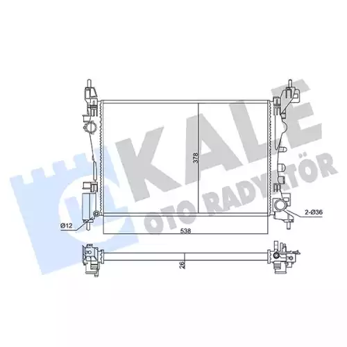 KALE Motor Su Radyatörü 470200