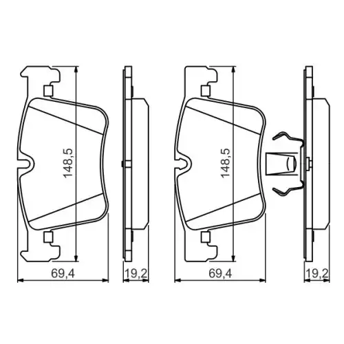 BOSCH Ön Fren Balatası Tk 0986494487