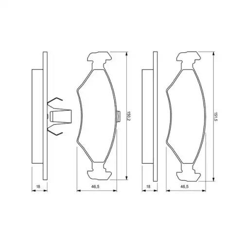 BOSCH Ön Fren Balatası Tk 0986424462