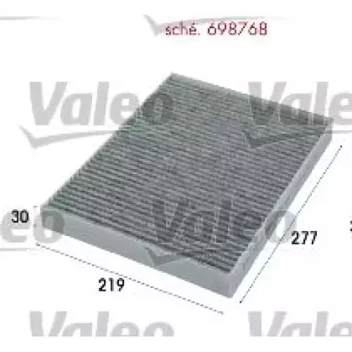 VALEO Polen Filtre Karbonlu 698768