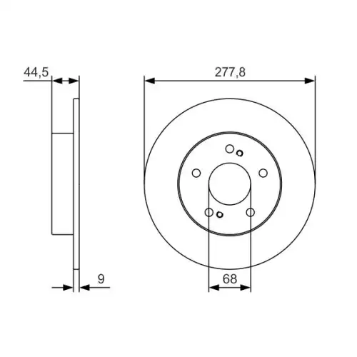 BOSCH Arka Fren Diski Takım 0986479T86