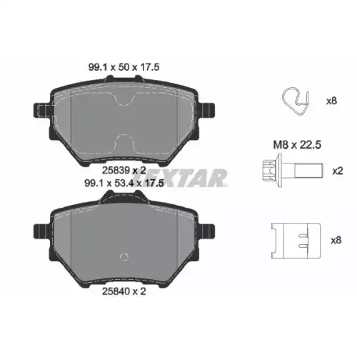 TEXTAR Arka Fren Balatası 2583901