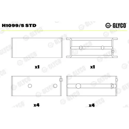 GLYCO Ana Yatak Std H1099/5 STD