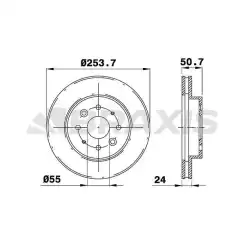 BRAXIS Ön Fren Diski 253Mm AE0343