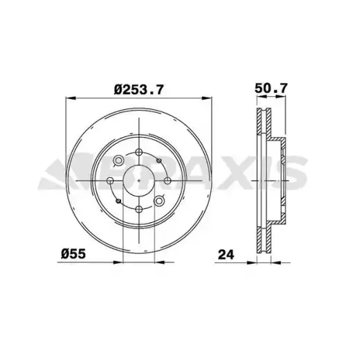 BRAXIS Ön Fren Diski 253Mm AE0343