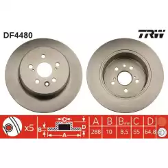 TRW Arka Fren Diski Düz DF4480