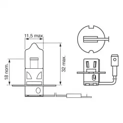 BOSCH Ampül 12V H3 Pk22S Longlıfe Daytıme 1987302038