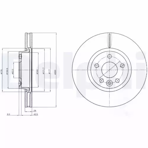 DELPHI Ön Fren Diski BG4094