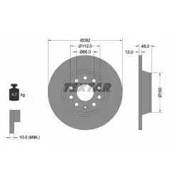 TEXTAR Arka Fren Diski 92140803