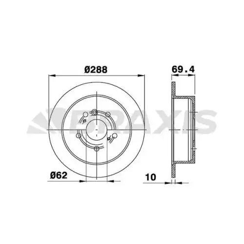 BRAXIS Arka Fren Diski AE0581