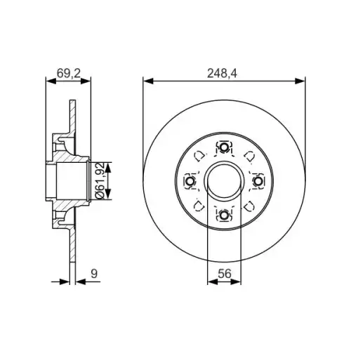 BOSCH Fren Diski Arka Rulmanlı+Abs Okuyuculu Adet 0986479S43