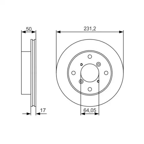 BOSCH Fren Diski Havalı Ön 231 4Mm 0986479R96